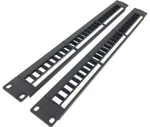 2 Pack of 24 Port Blank Keystone Patch Panel-1U Rackmount or Wall Mount UTP Patch Panel for Keystone Jacks-19-inch Multimeadia Patch Panel 2 Pack of 24 Port Blank Keystone Patch Panel-1U Rackmount or Wall Mount UTP Patch Panel for Keystone Jacks-19-inch Multimeadia Patch Panel
