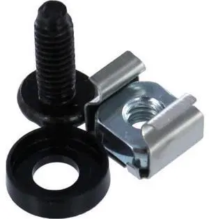 NavePoint M5 Cage Nuts and Screws for Server Shelves Cabinets - 50 Pk Rack Mount NavePoint M5 Cage Nuts and Screws for Server Shelves Cabinets - 50 Pk Rack Mount