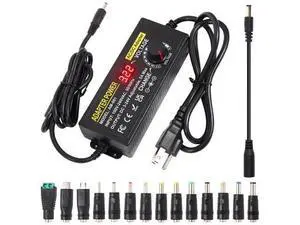 3V~24V 120W 5A Adjustable DC Power Supply AOYADAISU Universal Power Adapter with 14 Tips & Polarity Converter, 100-240V 50-60Hz Variable AC to DC Power Converter for LED Strip Light Camera 5000mA 3V~24V 120W 5A Adjustable DC Power Supply AOYADAISU Universal Power Adapter with 14 Tips & Polarity Converter, 100-240V 50-60Hz Variable AC to DC Power Converter for LED Strip Light Camera 5000mA