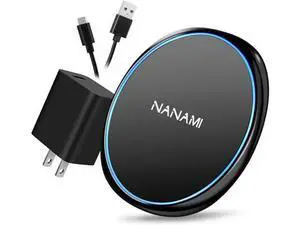 NANAMI Fast Wireless Charger, 7.5W Qi Certified Charging Pad with QC3.0 Adapter USB Charger for iPhone 15/14/13/12/11 Pro Max/XR/8 Plus/Airpods 2,10W for Samsung S24 Ultra S23 S22 S21 S20/Note 20 NANAMI Fast Wireless Charger, 7.5W Qi Certified Charging Pad with QC3.0 Adapter USB Charger for iPhone 15/14/13/12/11 Pro Max/XR/8 Plus/Airpods 2,10W for Samsung S24 Ultra S23 S22 S21 S20/Note 20