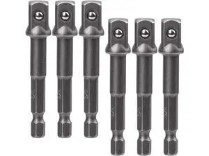OIIKI 6 Pack 3/8 inch(10mm) Square Socket Adapter Bit Set, Impact Driver Power Bits for Automotive DIY-1/4 Hex Shank OIIKI 6 Pack 3/8 inch(10mm) Square Socket Adapter Bit Set, Impact Driver Power Bits for Automotive DIY-1/4 Hex Shank