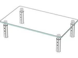 Hemudu Monitor Stand -3 Adjustable Height Monitor Riser, Computer Monitor Stand, Desktop Organizer, Monitor Stand Riser for PC, Computer, Laptop Clear Hemudu Monitor Stand -3 Adjustable Height Monitor Riser, Computer Monitor Stand, Desktop Organizer, Monitor Stand Riser for PC, Computer, Laptop Clear