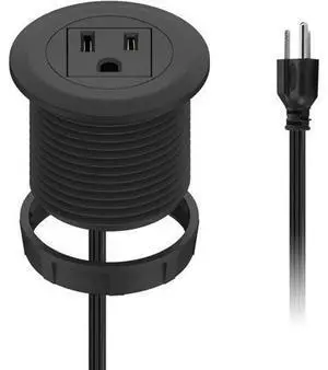 Mini Desktop Power Hub Grommet Socket, Flush-Mount Desk Outlet Build-in 1 US Standard Outlet with 6.56 FT Extension Power Cord, Recessed Power Strip Socket for Desk Nightstand Cabinet Counter Mini Desktop Power Hub Grommet Socket, Flush-Mount Desk Outlet Build-in 1 US Standard Outlet with 6.56 FT Extension Power Cord, Recessed Power Strip Socket for Desk Nightstand Cabinet Counter