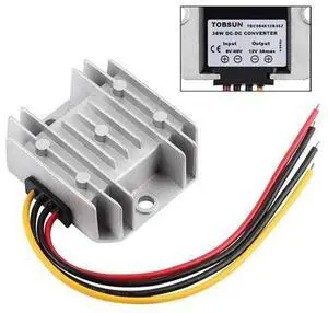 Golf CART Voltage Reducer Automatic Buck Boost Converter DC 8V-40V to 12V 3A 36W Step Down Up Regulator Waterproof Module Transformer Golf CART Voltage Reducer Automatic Buck Boost Converter DC 8V-40V to 12V 3A 36W Step Down Up Regulator Waterproof Module Transformer