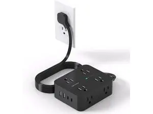 Power Strip Surge Protector, 5Ft Ultra Thin Flat Plug Extension Cord with Multiple Outlets, 8 Widely Outlet Extender with 4 USB Ports(2 USB C), 1080J Wall Mount for College Dorm Room Essentials Black Power Strip Surge Protector, 5Ft Ultra Thin Flat Plug Extension Cord with Multiple Outlets, 8 Widely Outlet Extender with 4 USB Ports(2 USB C), 1080J Wall Mount for College Dorm Room Essentials Black