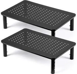 DOLALIKE 2 Pack Desktop Riser, 3 Height Adjustable Monitor stands for 2 Monitors, PC, Computer, Printer, iMac, Desktop Monitor Stand with Ventilated Platform for Airflow DOLALIKE 2 Pack Desktop Riser, 3 Height Adjustable Monitor stands for 2 Monitors, PC, Computer, Printer, iMac, Desktop Monitor Stand with Ventilated Platform for Airflow