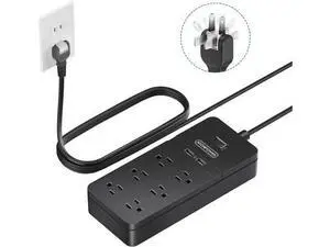 2 Prong Surge Protector Power Strip with 10ft Extension Cord, NTONPOWER 2 Prong to 3 Prong Outlet Adapter with 6 Outlets 2 USB Ports, 2100J Surge Protector Wall Mount for Old House Non-Grounded Outlet 2 Prong Surge Protector Power Strip with 10ft Extension Cord, NTONPOWER 2 Prong to 3 Prong Outlet Adapter with 6 Outlets 2 USB Ports, 2100J Surge Protector Wall Mount for Old House Non-Grounded Outlet