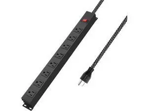 Metal 8 Outlet Mountable Power Strip with Switch,Wide Spaced Heavy Duty Wall Mount Power Strip Surge Protector 1200J,6FT 14AWG Braided Cord 15A 125V 1875W for Home Office Industrial Garage Commercial Metal 8 Outlet Mountable Power Strip with Switch,Wide Spaced Heavy Duty Wall Mount Power Strip Surge Protector 1200J,6FT 14AWG Braided Cord 15A 125V 1875W for Home Office Industrial Garage Commercial