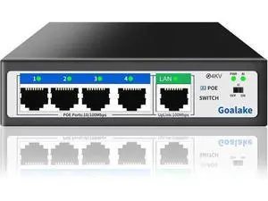 Poe Switch , 5 Port (4 Port Poe Switch + 1 Uplink Port), Ethernet Unmanaged Switch 802.3af/at PoE 100Mbps, 52W for All PoE Ports, AI Extended to 250m, Ideal for IP Camera and Access Point Poe Switch , 5 Port (4 Port Poe Switch + 1 Uplink Port), Ethernet Unmanaged Switch 802.3af/at PoE 100Mbps, 52W for All PoE Ports, AI Extended to 250m, Ideal for IP Camera and Access Point