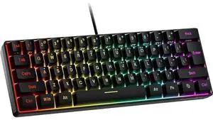Snpurdiri 60% Wired Gaming Keyboard, RGB Backlit Ultra-Compact Mini Keyboard, Waterproof Small Compact 61 Keys Keyboard for PC/Mac Gamer, Typist, Travel, Easy to Carry on Business Trip(Black) Snpurdiri 60% Wired Gaming Keyboard, RGB Backlit Ultra-Compact Mini Keyboard, Waterproof Small Compact 61 Keys Keyboard for PC/Mac Gamer, Typist, Travel, Easy to Carry on Business Trip(Black)