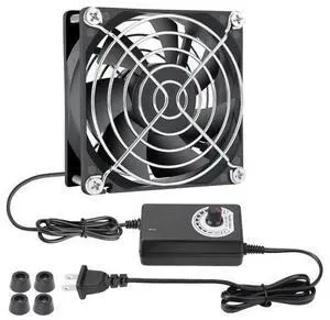 80mm Small Computer Fan with AC Plug, 110V 120V 220V 240V Fan with Speed Controller, Cooling for Gaming PC, Modem, Cabinet, Terrarium, Greenhouse 80mm Small Computer Fan with AC Plug, 110V 120V 220V 240V Fan with Speed Controller, Cooling for Gaming PC, Modem, Cabinet, Terrarium, Greenhouse