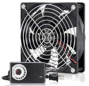 120mm 110V 115V 120V AC Powered Fan with Speed Controller DC 3V to 12V, for Router Receiver DVR Playstation Xbox Component Cooling 120mm 110V 115V 120V AC Powered Fan with Speed Controller DC 3V to 12V, for Router Receiver DVR Playstation Xbox Component Cooling