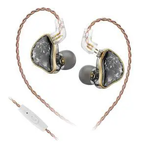 DB2 Black with Mic 1DD+1BA Hybrid Wired IEM 3.5mm 0.78 2Pin | 1DD+1BA hybrid titanium graphene driver, resin aluminum panel, 0.78mm 2Pin detachable cord, HD inline microphone DB2 Black with Mic 1DD+1BA Hybrid Wired IEM 3.5mm 0.78 2Pin | 1DD+1BA hybrid titanium graphene driver, resin aluminum panel, 0.78mm 2Pin detachable cord, HD inline microphone