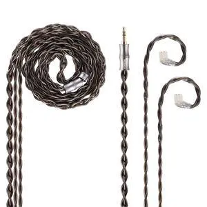 DuskSky IEM Cable, 6N Pure Silver in Ear Monitor Cables, 7N SPC Upgrade Cords, Conductive Fiber Earbuds Cord for Audiophile Musician Singer (3.5mm with QDC) DuskSky IEM Cable, 6N Pure Silver in Ear Monitor Cables, 7N SPC Upgrade Cords, Conductive Fiber Earbuds Cord for Audiophile Musician Singer (3.5mm with QDC)