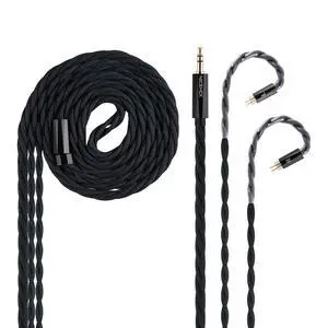 MeetEva IEM Cable, Silver Plated Copper Alloy Earbuds Upgrade Cords, Silver Plated OFC in Ear Monitor Cables for Audiophile Musician Replacement Cord (3.5mm with 0.78 2Pin) MeetEva IEM Cable, Silver Plated Copper Alloy Earbuds Upgrade Cords, Silver Plated OFC in Ear Monitor Cables for Audiophile Musician Replacement Cord (3.5mm with 0.78 2Pin)