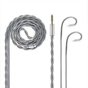 SincFirst 7N OFC HiFi Upgrade Cable, 0.78mm 2Pin Connector, 4.4mm Balanced Plug, Dual Strands High Purity Audio Cable for IEMs (Grey) SincFirst 7N OFC HiFi Upgrade Cable, 0.78mm 2Pin Connector, 4.4mm Balanced Plug, Dual Strands High Purity Audio Cable for IEMs (Grey)