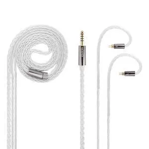 SnowLuna Earbuds Upgraded Cords, 7N Silver Plated OCC IEM Cable, Aluminum Copper Alloy Balanced Cables, in Ear Monitor Cord for Audiophile Musician (4.4mm with 2Pin) SnowLuna Earbuds Upgraded Cords, 7N Silver Plated OCC IEM Cable, Aluminum Copper Alloy Balanced Cables, in Ear Monitor Cord for Audiophile Musician (4.4mm with 2Pin)