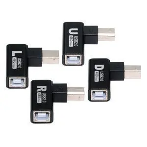 xiwai 4pcs/lot USB Type-B 2.0 Male to Female Extension Adapter Horizontal L Size Vertical Angled 90 Degree Converter for Camera, Piano,PLC, AIO xiwai 4pcs/lot USB Type-B 2.0 Male to Female Extension Adapter Horizontal L Size Vertical Angled 90 Degree Converter for Camera, Piano,PLC, AIO
