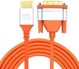 xiwai Ultra Soft 4K HDMI to DVI High Flex HDTV Cable Hyper Super Flexible Cord High Speed Type-A Male to 24+1 for Computer HDTV 1.6ft xiwai Ultra Soft 4K HDMI to DVI High Flex HDTV Cable Hyper Super Flexible Cord High Speed Type-A Male to 24+1 for Computer HDTV 1.6ft
