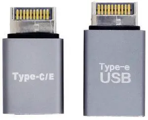 xiwai 2pcs USB 3.1 Front Panel Header Male Type-E to Type-A & Type-C USB-C Motherboard Extension Data Adapter xiwai 2pcs USB 3.1 Front Panel Header Male Type-E to Type-A & Type-C USB-C Motherboard Extension Data Adapter