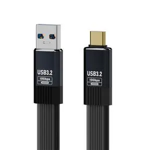 xiwai Flat Slim Design USB3.1 Type-A Male to Type-C Male 10Gbps FPC USB-C Data Power Cable 100cm 5V3A for Laptop Phone Disk xiwai Flat Slim Design USB3.1 Type-A Male to Type-C Male 10Gbps FPC USB-C Data Power Cable 100cm 5V3A for Laptop Phone Disk