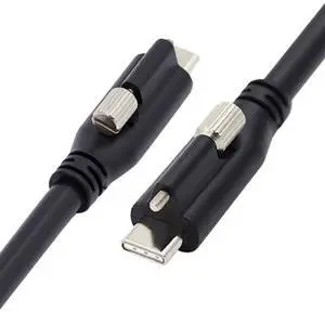 xiwai Screw Locking USB 3.1 Type-C to USB-C Cable 3.25A USB 3.0 Cord with Single Panel Mount Connector 10Gbps Data 65W PD Power for Laptop Tablet 6.56FT/2.0M xiwai Screw Locking USB 3.1 Type-C to USB-C Cable 3.25A USB 3.0 Cord with Single Panel Mount Connector 10Gbps Data 65W PD Power for Laptop Tablet 6.56FT/2.0M