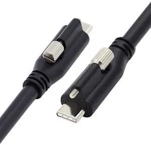 xiwai Screw Locking USB 3.1 Type-C to USB-C Cable 3.25A USB 3.0 Cord with Single Panel Mount Connector 10Gbps Data 65W PD Power for Laptop Tablet 3.94FT/1.2M xiwai Screw Locking USB 3.1 Type-C to USB-C Cable 3.25A USB 3.0 Cord with Single Panel Mount Connector 10Gbps Data 65W PD Power for Laptop Tablet 3.94FT/1.2M