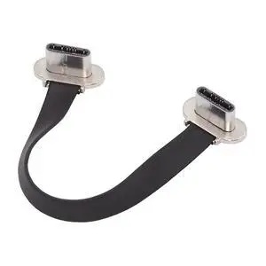 xiwai Short USB2.0 Data Cable 2.76in Ultra Slim Flat USB-C Type C to USB-C Power Dual Angled Connector 65W Fast Charge for Laptop Tablet Phone 7cm Silver Plug xiwai Short USB2.0 Data Cable 2.76in Ultra Slim Flat USB-C Type C to USB-C Power Dual Angled Connector 65W Fast Charge for Laptop Tablet Phone 7cm Silver Plug