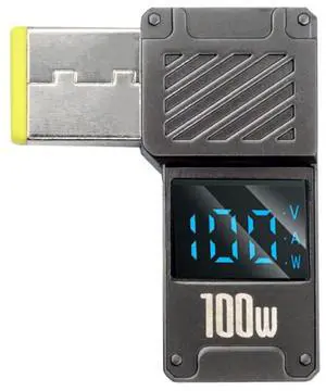 xiwai USB-C PD 65W Charge Adapter Type-C Input to Rectangular Jack Smart LED Digital Display 100W Output 20V 5A Charger Connector for Thinkpad X1 Legion Y7000P Laptop xiwai USB-C PD 65W Charge Adapter Type-C Input to Rectangular Jack Smart LED Digital Display 100W Output 20V 5A Charger Connector for Thinkpad X1 Legion Y7000P Laptop