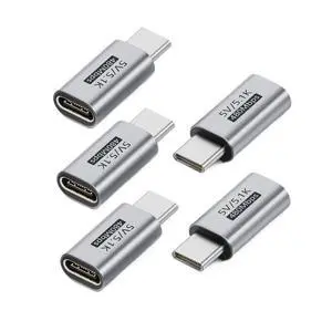 xiwai 5pcs/lot PD Function Blocker Type-C Male to USB-C Female with 5.1K Resistor DC5V Protect Extension Adapter Only for Power Charge xiwai 5pcs/lot PD Function Blocker Type-C Male to USB-C Female with 5.1K Resistor DC5V Protect Extension Adapter Only for Power Charge