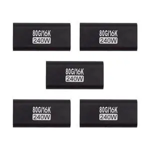 xiwai 5pcs/lot USB-C Type C Female to Female USB5.0 80Gbps Extension Adapter with 240W 16K 8K 5K USB Type-C Compatible with USB4.0 Thunderbolt3/4/5 xiwai 5pcs/lot USB-C Type C Female to Female USB5.0 80Gbps Extension Adapter with 240W 16K 8K 5K USB Type-C Compatible with USB4.0 Thunderbolt3/4/5