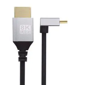 xiwai Ultra Thin HDTV Cable 90 Degree Up Angled Mini HDMI 2.1 Type-A to Type-C 8K 4K Hyper Super Flexible Slim Cord for Camera HDTV 0.5m/1.5ft xiwai Ultra Thin HDTV Cable 90 Degree Up Angled Mini HDMI 2.1 Type-A to Type-C 8K 4K Hyper Super Flexible Slim Cord for Camera HDTV 0.5m/1.5ft