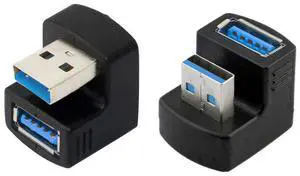 xiwai 1 Set Up & Down Angled USB 3.0 Adapter A Male to Female Extension 180 Degree 5Gbps xiwai 1 Set Up & Down Angled USB 3.0 Adapter A Male to Female Extension 180 Degree 5Gbps