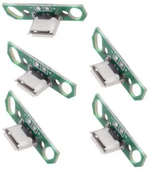 xiwai 5pcs Micro USB2.0 Female Connector DIY OEM Receptacle Socket with Flange PCB Board Mounting Assembly Solder Type xiwai 5pcs Micro USB2.0 Female Connector DIY OEM Receptacle Socket with Flange PCB Board Mounting Assembly Solder Type