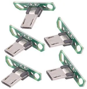xiwai 5pcs Micro USB2.0 Male Plug Long Connector DIY OEM 13mm Length with PCB Board Mounting Assembly Solder Type xiwai 5pcs Micro USB2.0 Male Plug Long Connector DIY OEM 13mm Length with PCB Board Mounting Assembly Solder Type