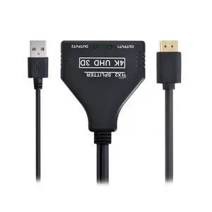 xiwai HDMI-Compatible 1.3 to Dual Female Splitter Switch Extension Adapter Cable with Power for HDTV Laptop 1080P xiwai HDMI-Compatible 1.3 to Dual Female Splitter Switch Extension Adapter Cable with Power for HDTV Laptop 1080P