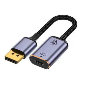 xiwai Type C Female USB-C 3.1 Source to Displayport DP 1.4 Sink HDTV Cable 8K@60hz 4K@120hz for Tablet Phone Laptop xiwai Type C Female USB-C 3.1 Source to Displayport DP 1.4 Sink HDTV Cable 8K@60hz 4K@120hz for Tablet Phone Laptop