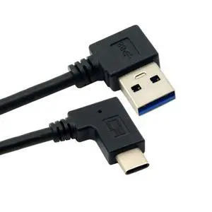 JSER Reversible USB 3.1 USB-C Right Angled to 90 Degree Right Angled USB 3.0 Cable for Tablet Mobile Phone (30cm) JSER Reversible USB 3.1 USB-C Right Angled to 90 Degree Right Angled USB 3.0 Cable for Tablet Mobile Phone (30cm)