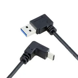 JSER USB 3.1 USB-C Up Down Angled to 90 Degree Left Angled A Male Data Cable for Tablet Phone (100cm) JSER USB 3.1 USB-C Up Down Angled to 90 Degree Left Angled A Male Data Cable for Tablet Phone (100cm)