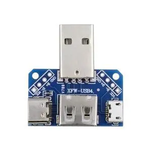 xiwai USB2.0 Type-A Male 1-to-3 Three Ports Female Type A & Micro USB & USB-C Type-C HUB Splitter PCBA Expansion Module Board Multiport Power Adapter for Camera Player xiwai USB2.0 Type-A Male 1-to-3 Three Ports Female Type A & Micro USB & USB-C Type-C HUB Splitter PCBA Expansion Module Board Multiport Power Adapter for Camera Player