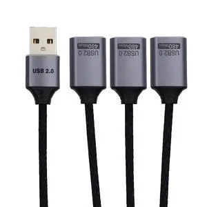 xiwai USB 2.0 Splitter Y Cable USB Type-A 1 to 3 Ports Hub Extension Cord Bus Power Split Adapter for Mouse Keyboard Printer Disk xiwai USB 2.0 Splitter Y Cable USB Type-A 1 to 3 Ports Hub Extension Cord Bus Power Split Adapter for Mouse Keyboard Printer Disk