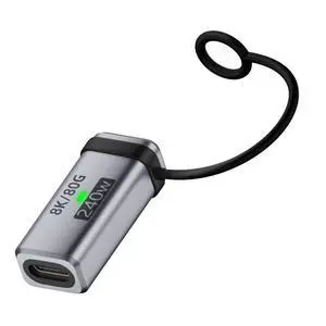 xiwai USB5.0 80Gbps Female to Female USB C Extension Adapter with Strap Tether Lanyard Keychain 240W 16K 8K 5K Compatible with USB4.0 Thunderbolt3/4/5 xiwai USB5.0 80Gbps Female to Female USB C Extension Adapter with Strap Tether Lanyard Keychain 240W 16K 8K 5K Compatible with USB4.0 Thunderbolt3/4/5