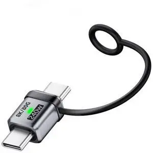 xiwai USB5.0 80Gbps Male to Male Straight USB C Extension Adapter with Strap Tether Lanyard Keychain 240W 16K 8K 5K Compatible with USB4.0 Thunderbolt3/4/5 xiwai USB5.0 80Gbps Male to Male Straight USB C Extension Adapter with Strap Tether Lanyard Keychain 240W 16K 8K 5K Compatible with USB4.0 Thunderbolt3/4/5