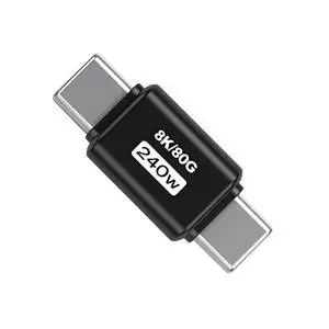 Xiwai USB5.0 80Gbps Male to Male High Speed Data USB-C Extension Adapter with 240W 16K 8K 5K Compatible with USB4.0 Thunderbolt3/4/5 Xiwai USB5.0 80Gbps Male to Male High Speed Data USB-C Extension Adapter with 240W 16K 8K 5K Compatible with USB4.0 Thunderbolt3/4/5