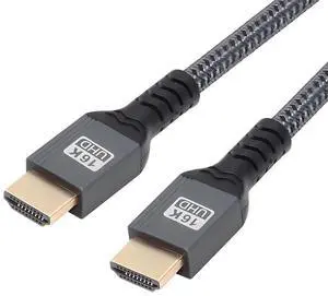xiwai 16K 8K UHD HDMI 2.2 Version Cable 200cm/6.6ft Braided Nylon Type-A Male to HDMI Male HDTV Cord for HDTV Desktop Laptop Monitor xiwai 16K 8K UHD HDMI 2.2 Version Cable 200cm/6.6ft Braided Nylon Type-A Male to HDMI Male HDTV Cord for HDTV Desktop Laptop Monitor