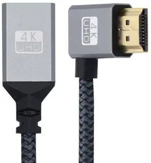 xiwai HDMI 1.4 Type A Male to A Female Extension Cable 90 Degree Left Angled 4K 60hz 3D HDMI Extender Cable 15cm xiwai HDMI 1.4 Type A Male to A Female Extension Cable 90 Degree Left Angled 4K 60hz 3D HDMI Extender Cable 15cm