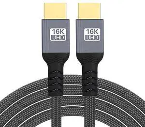 xiwai 16K 8K UHD HDMI 2.2 Version Cable 50cm/1.6ft Braided Nylon Type-A Male to HDMI Male HDTV Cord for HDTV Desktop Laptop Monitor xiwai 16K 8K UHD HDMI 2.2 Version Cable 50cm/1.6ft Braided Nylon Type-A Male to HDMI Male HDTV Cord for HDTV Desktop Laptop Monitor