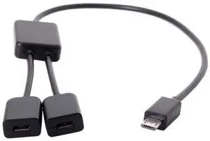 Micro USB OTG Cable,Micro USB 1 Male to 2 Female Dual Ports Hub Cable for Laptop PC & Mouse & Flash Disk Micro USB OTG Cable,Micro USB 1 Male to 2 Female Dual Ports Hub Cable for Laptop PC & Mouse & Flash Disk
