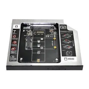 xiwai MSATA NGFF B/M-Key SSD to Slimline SATA 13Pin Caddy Case for 9.5mm Universal Laptop CD/DVD-ROM Optical Bay xiwai MSATA NGFF B/M-Key SSD to Slimline SATA 13Pin Caddy Case for 9.5mm Universal Laptop CD/DVD-ROM Optical Bay