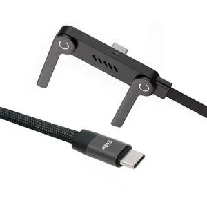 xiwai 240W Angled Type-C Fast Charging Cable with Built-in Phone Stand Dual Holder Durable USB C Charger Cord Bracket Foldable xiwai 240W Angled Type-C Fast Charging Cable with Built-in Phone Stand Dual Holder Durable USB C Charger Cord Bracket Foldable